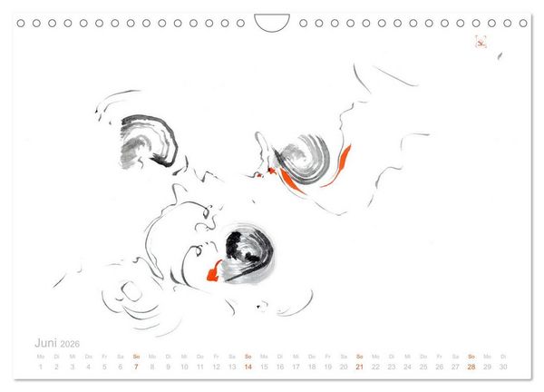 Produktbild: Simply Black and White/ Einfach Schwarz und Weiss - Kunst (Wandkalender 2026 DIN A4 quer), CALVENDO Monatskalender