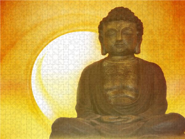 Produktbild: CALVENDO Puzzle Buddha in aller Stille 1000 Teile Lege-Gr&ouml;&szlig;e 64 x 48 cm Foto-Puzzle Bild von Claudia Burlager