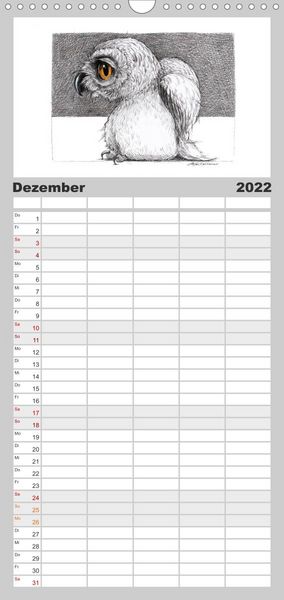 Produktbild: Familienplaner TIERONISCH (Wandkalender 2022 , 21 cm x 45 cm, hoch)
