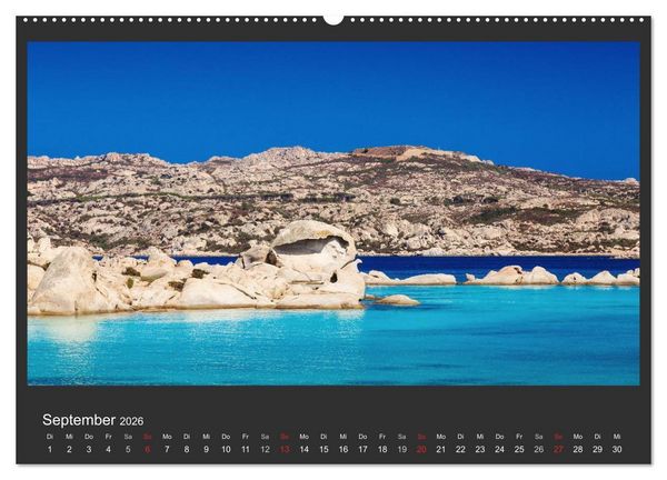 Produktbild: Sardinien - Traumstr&auml;nde am Mittelmeer (hochwertiger Premium Wandkalender 2026 DIN A2 quer), Kunstdruck in Hochglanz