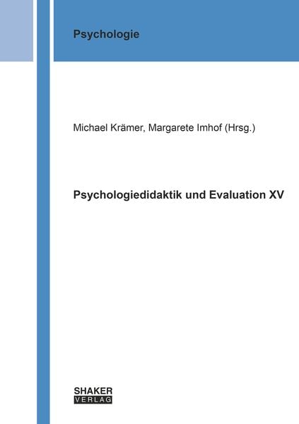 Produktbild: Psychologiedidaktik und Evaluation XV