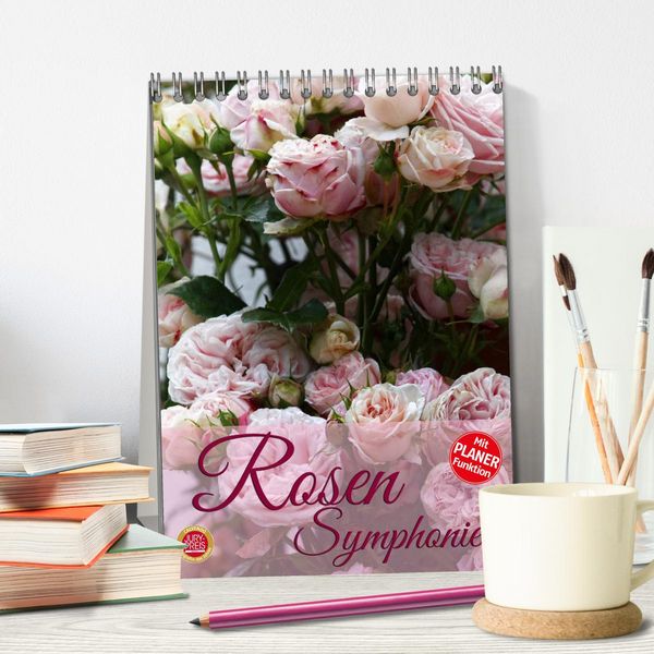 Produktbild: Rosen Symphonie (Tischkalender 2026 DIN A5 hoch), CALVENDO Monatskalender