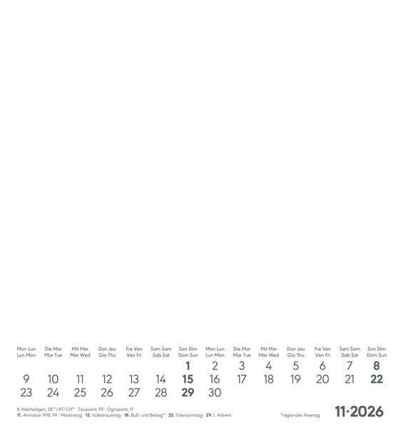 Produktbild: Kreativ-Kalender weiß 2026 - 16x17 cm - Foto, Malen, Basteln - datiert - Kreativkalender - Foto-Kalender - Alpha Edition