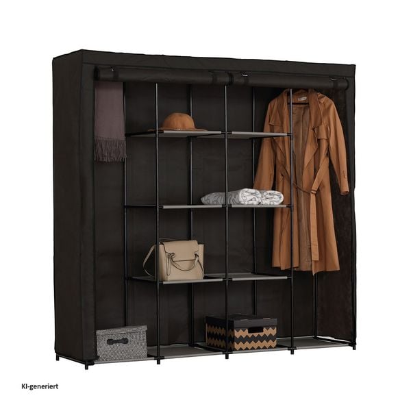 Produktbild: HTI-Living Stoffschrank XL Lena Dunkelgrau Stoffschrank XL Lena Dunkelgrau