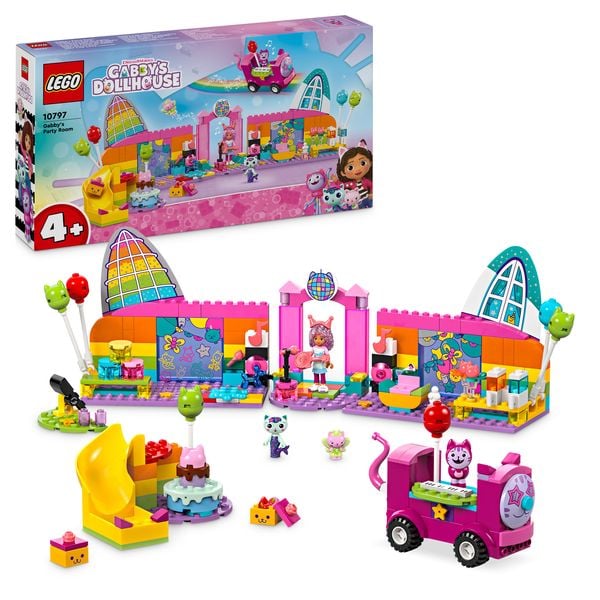 LEGO 4+ Gabbys Puppenhaus Gabbys Partyraum, Disco-Spielset 10797