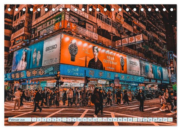 Produktbild: Hongkong Street (Tischkalender 2026 DIN A5 quer), CALVENDO Monatskalender