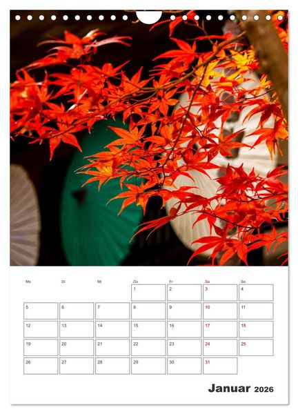 Produktbild: Herbst im japanischen Garten (Wandkalender 2026 DIN A4 hoch), CALVENDO Monatskalender