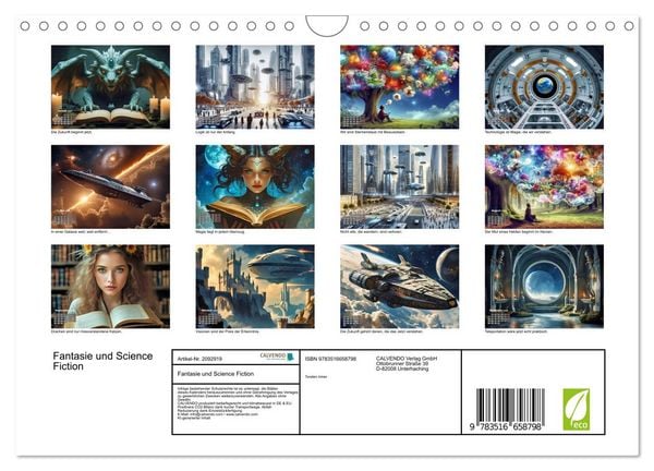 Produktbild: Fantasie und Science Fiction (Wandkalender 2026 DIN A4 quer), CALVENDO Monatskalender
