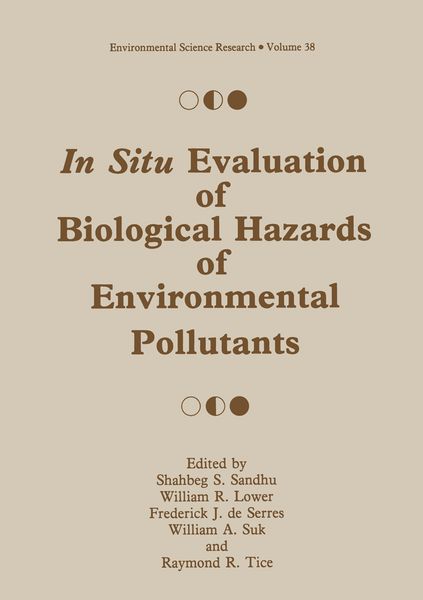 Produktbild: In Situ Evaluation of Biological Hazards of Environmental Pollutants
