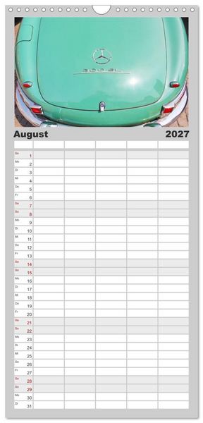 Produktbild: Familienplaner 2027 - Der SL - &Auml;sthetik pur von Mercedes Benz mit 5 Spalten (Wandkalender, 21 x 45 cm) CALVENDO