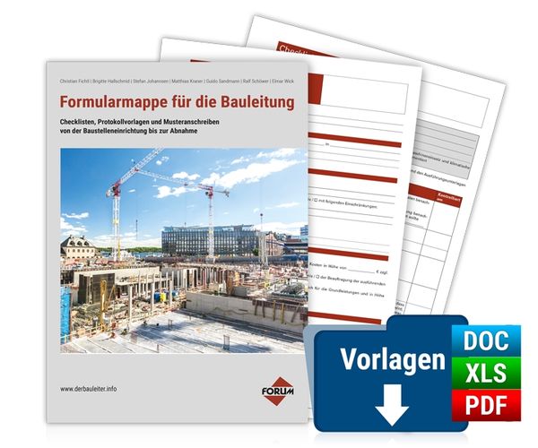 Produktbild: Formularmappe f&uuml;r die Bauleitung