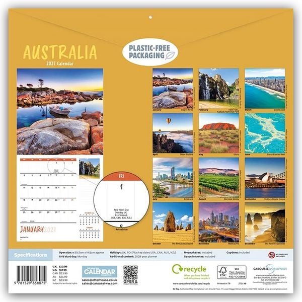 Produktbild: Australia &ndash; Australien 2027 &ndash; Wand-Kalender