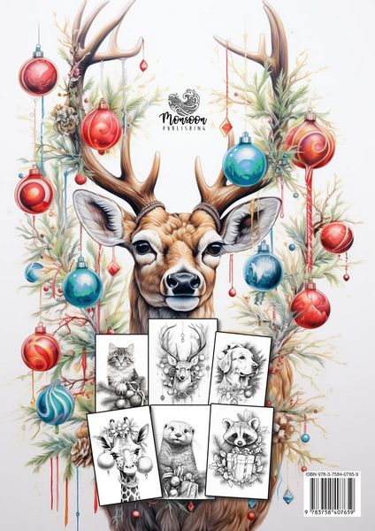 Produktbild: Weihnachtstiere Malbuch f&uuml;r Erwachsene
