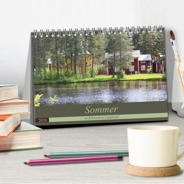 Produktbild: Sommer in Schwedens Lappland (Tischkalender 2026 DIN A5 quer), CALVENDO Monatskalender