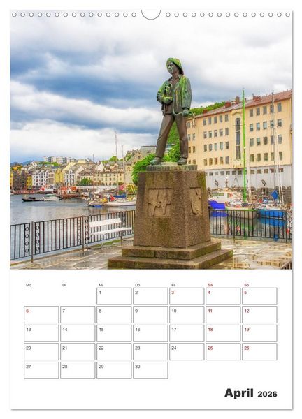 Produktbild: Norwegens K&uuml;stenst&auml;dte - Reiseplaner (Wandkalender 2026 DIN A3 hoch), CALVENDO Monatskalender
