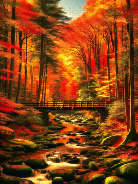 Produktbild: CALVENDO Puzzle Herbstwunder in New England | 1000 Teile Lege-Gr&ouml;&szlig;e 64x48cm Foto-Puzzle f&uuml;r gl&uuml;ckliche Stunden