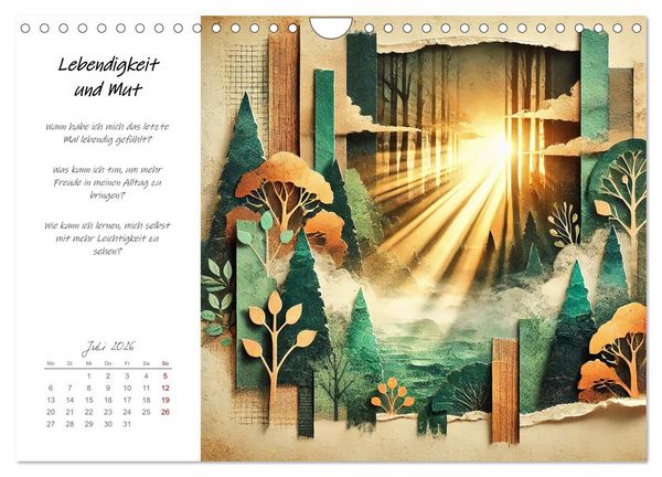 Produktbild: Dein Jahr der St&auml;rke - Reflexionskalender f&uuml;r mehr Selbstbewusstsein (Wandkalender 2026 DIN A4 quer), CALVENDO Monatskalender