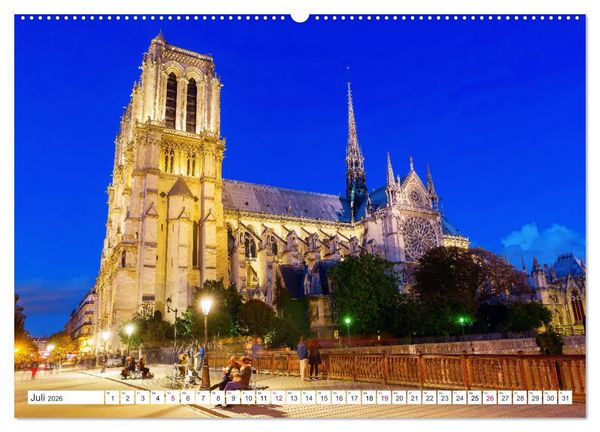 Produktbild: Geliebtes Paris - Ein Bilderbogen aus der Stadt der Liebe (hochwertiger Premium Wandkalender 2026 DIN A2 quer), Kunstdruck in Hochglanz