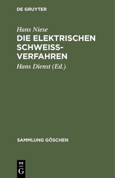 Produktbild: Die elektrischen Schwei&szlig;verfahren