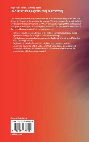 Produktbild: CMOS Circuits for Biological Sensing and Processing