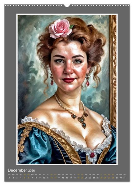 Produktbild: Ladies, Lace and Flowers (Wall Calendar 2026 DIN A2 portrait), CALVENDO 12 Month Wall Calendar