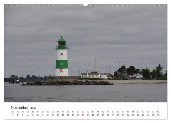 Produktbild: Leuchtt&uuml;rme und Leuchtfeuer an der Ostsee (Wandkalender 2026 DIN A2 quer), CALVENDO Monatskalender