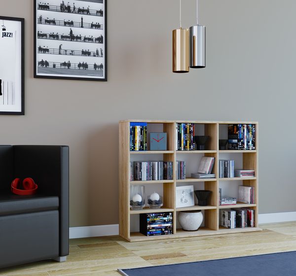 Produktbild: Holz CD DVD Standregal B&uuml;cherregal Regal Megosa L