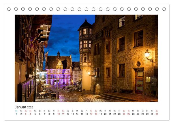 Produktbild: Marburg an der Lahn - ein Jahr in Bildern (Tischkalender 2026 DIN A5 quer), CALVENDO Monatskalender