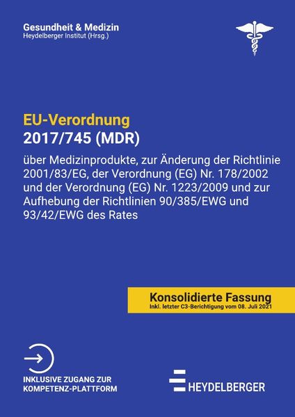 Produktbild: Gesundheit und Medizin / EU-VERORDNUNG 2017/745 (MDR)