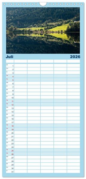 Produktbild: Familienplaner 2026 - Magisches Nordland. Eine Reise in das Herz Skandinaviens mit 5 Spalten (Wandkalender, 21 x 45 cm) CALVENDO