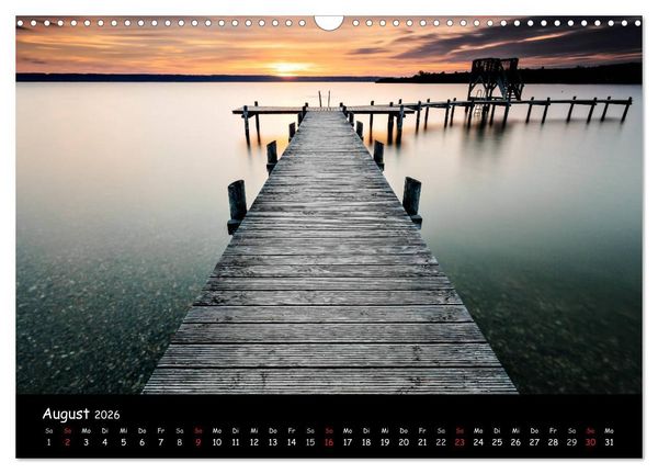 Produktbild: silent minutes - Lichtstimmungen im 5-Seen-Land (Wandkalender 2026 DIN A3 quer), CALVENDO Monatskalender