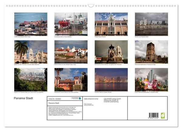 Produktbild: Panama Stadt (Wandkalender 2026 DIN A2 quer), CALVENDO Monatskalender