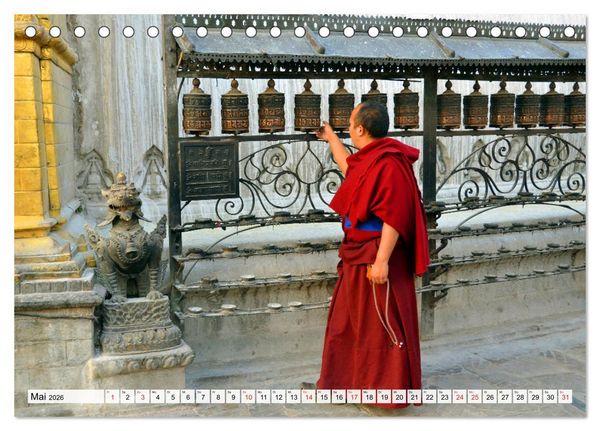 Produktbild: BUDDHISMUS in NEPAL (Tischkalender 2026 DIN A5 quer), CALVENDO Monatskalender