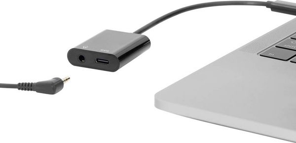Produktbild: Digitus Audio Adapterkabel [1x USB-C&reg; Stecker - 2x USB-C&reg; Buchse, Klinkenbuchse 3.5 mm] AK-300400-002-S 20.00 cm Geschirmt, doppelt geschirmt
