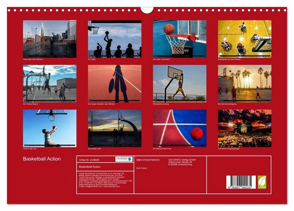 Produktbild: Basketball Action (Wandkalender 2026 DIN A3 quer), CALVENDO Monatskalender