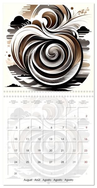 Produktbild: Essence de l'abstraction (Calendrier mural carr&eacute; 2026 30x30 cm) Calendrier double avec une page pour vos prises de notes