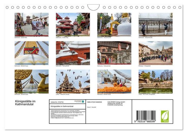 Produktbild: K&ouml;nigsst&auml;tte im Kathmandutal (Wandkalender 2026 DIN A4 quer), CALVENDO Monatskalender