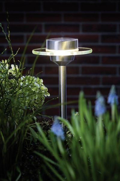 Produktbild: Paulmann 93764 Ufo Solar-Gartenleuchte 0.2W Warmwei&szlig; Edelstahl, Klar