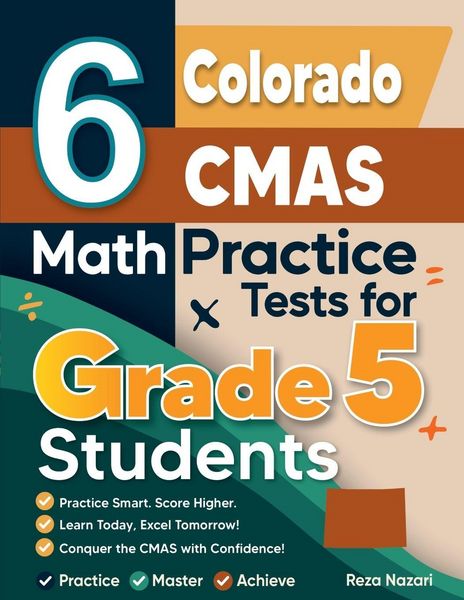 Produktbild: 6 Colorado CMAS Grade 5 Math Practice Tests