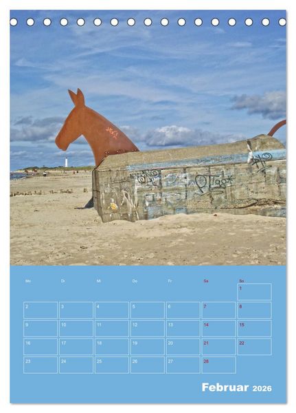 Produktbild: Nordseereise &ndash; J&uuml;tland in D&auml;nemark &ndash; Von Blavand bis Henne Strand (Tischkalender 2026 DIN A5 hoch), CALVENDO Monatskalender