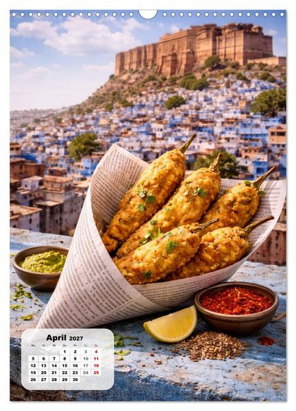 Produktbild: Indien - Eine Schlemmerreise durchs Land der Gew&uuml;rze (Wandkalender 2027 DIN A3 hoch), CALVENDO Monatskalender