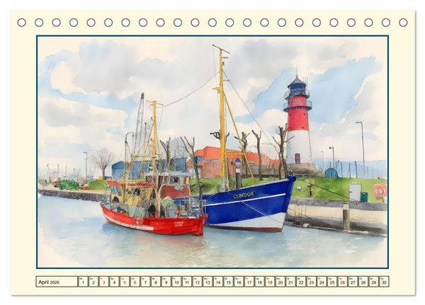 Produktbild: Schleswig-Holsteins Nordseek&uuml;ste (Tischkalender 2026 DIN A5 quer), CALVENDO Monatskalender