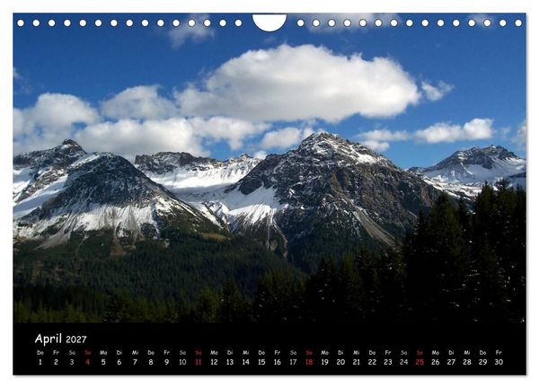 Produktbild: Schweiz - Berglandschaften (Wandkalender 2027 DIN A4 quer), CALVENDO Monatskalender
