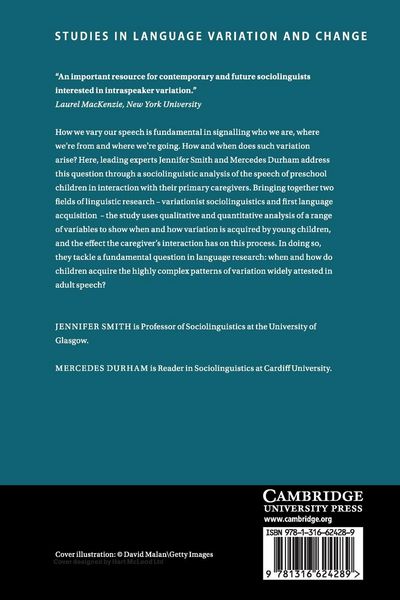 Produktbild: Sociolinguistic Variation in Children's Language