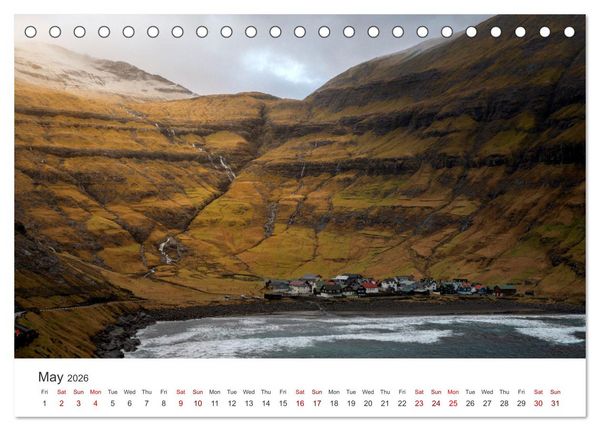 Produktbild: Autumn light at Faroe island (Desk Calendar 2026 DIN A5 landscape), CALVENDO 12 Month DeskCalendar
