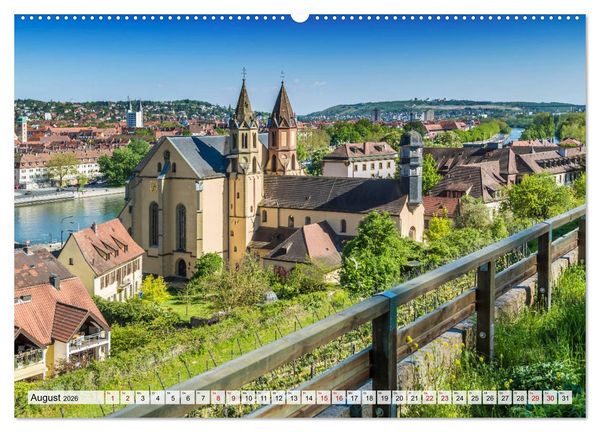 Produktbild: W&Uuml;RZBURG Historisches Stadtherz (hochwertiger Premium Wandkalender 2026 DIN A2 quer), Kunstdruck in Hochglanz