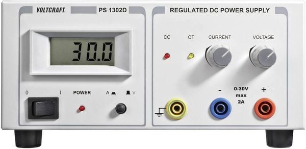 VOLTCRAFT PS-1302 D Labornetzgerät, einstellbar 0 - 30 V/DC 0 - 2 A 60 W Anzahl Ausgänge 1 x