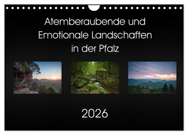 Produktbild: Atemberaubende und Emotionale Landschaften in der Pfalz (Wandkalender 2026 DIN A4 quer), CALVENDO Monatskalender