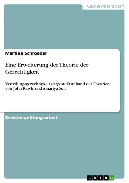 Produktbild: Eine Erweiterung der Theorie der Gerechtigkeit