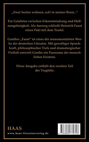 Produktbild: Faust. Der Trag&ouml;die zweiter Teil